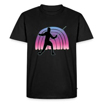 Escrime Escrime Escrime sportive - T-shirt Premium bio Homme - noir - Devant - Nico (187cm)