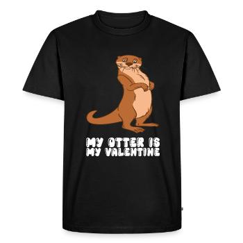 Cute otter puns and otter jokes - Men's Premium Organic T-Shirt - black - Front - Nico (187cm)