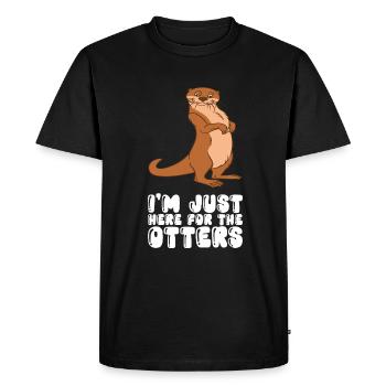 Cute otter puns and otter jokes - Men's Premium Organic T-Shirt - black - Front - Nico (187cm)