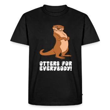 Cute otter puns and otter jokes - Men's Premium Organic T-Shirt - black - Front - Nico (187cm)