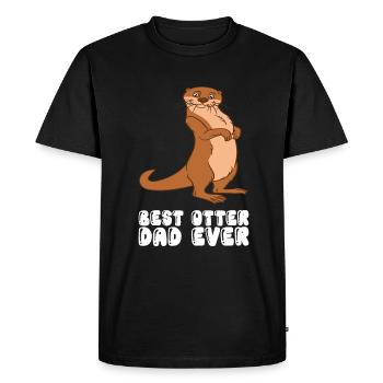 Cute otter puns and otter jokes - Men's Premium Organic T-Shirt - black - Front - Nico (187cm)