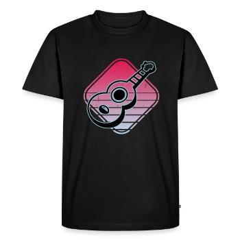 Ukuleles Vitage - Men's Premium Organic T-Shirt - black - Front - Nico (187cm)