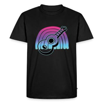 Ukuleles Vitage - Men's Premium Organic T-Shirt - black - Front - Nico (187cm)