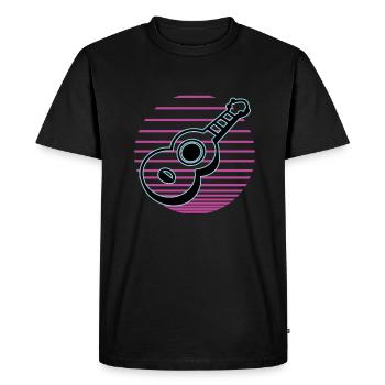 Ukuleles Vitage - Men's Premium Organic T-Shirt - black - Front - Nico (187cm)