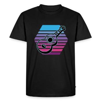 Ukuleles Vitage - Men's Premium Organic T-Shirt - black - Front - Nico (187cm)