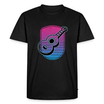 Ukuleles Vitage - Men's Premium Organic T-Shirt - black - Front - Nico (187cm)