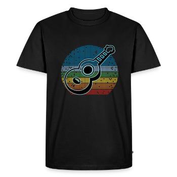 Ukulélés Vitage - T-shirt Premium bio Homme - noir - Devant - Nico (187cm)