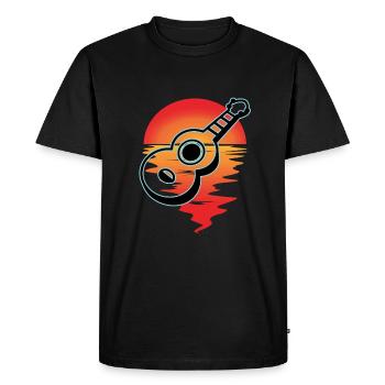 Ukulélés Vitage - T-shirt Premium bio Homme - noir - Devant - Nico (187cm)