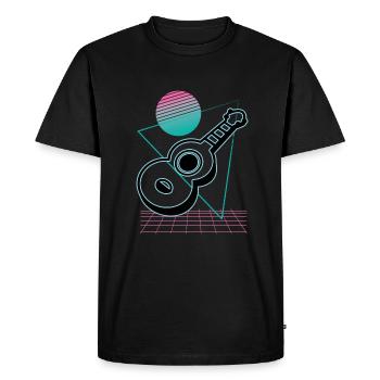Ukuleles Vitage - Men's Premium Organic T-Shirt - black - Front - Nico (187cm)