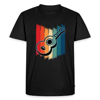 Ukuleles Vitage - Men's Premium Organic T-Shirt - black - Front - Nico (187cm)