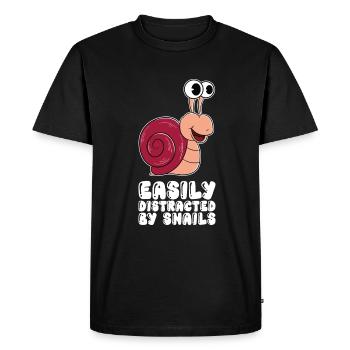 Facilement dévié par des vis - T-shirt Premium bio Homme - noir - Devant - Nico (187cm)