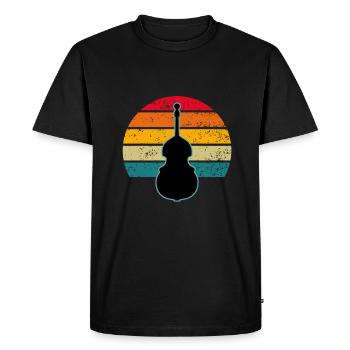 Contrebasse - T-shirt Premium bio Homme - noir - Devant - Nico (187cm)