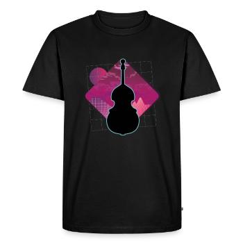 Contrebasse - T-shirt Premium bio Homme - noir - Devant - Nico (187cm)