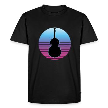 Contrebasse - T-shirt Premium bio Homme - noir - Devant - Nico (187cm)