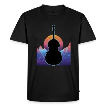 Contrebasse - T-shirt Premium bio Homme - noir - Devant - Nico (187cm)