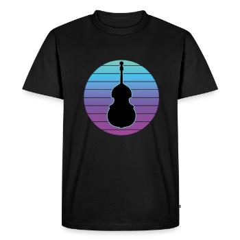 Contrebasse - T-shirt Premium bio Homme - noir - Devant - Nico (187cm)