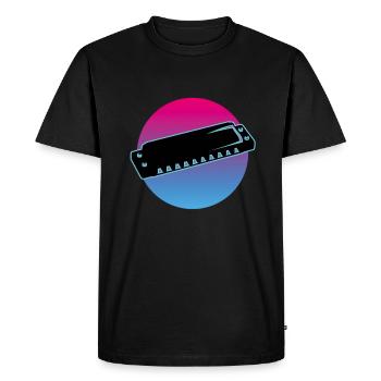 Harmonica - Men's Premium Organic T-Shirt - black - Front - Nico (187cm)
