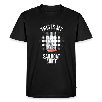 Voilier Ceci est ma chemise de voilier - T-shirt Premium bio Homme - noir - Devant - Nico (187cm)