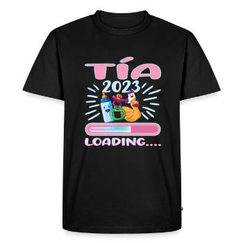 Tía 2023 Chargement Tía - T-shirt Premium bio Homme - noir - Devant - Nico (187cm)