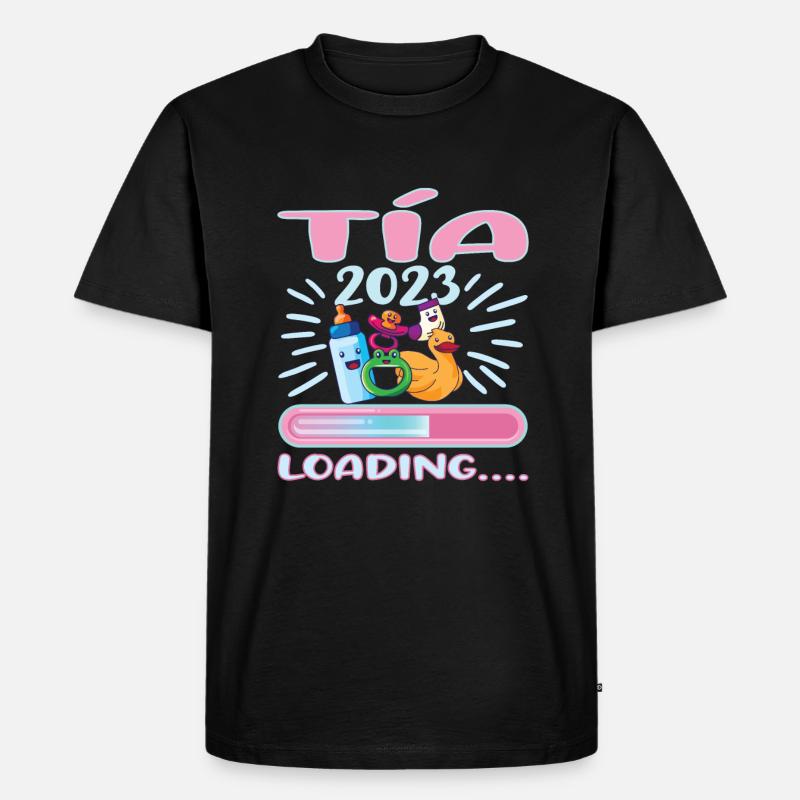 Tía 2023 Loading Tía - Männer Premium Bio T-Shirt - Schwarz