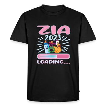 Zia 2023 Chargement Zia - T-shirt Premium bio Homme - noir - Devant - Nico (187cm)