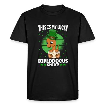 Dinosaure Saint-Patrick Dino - T-shirt Premium bio Homme - noir - Devant - Nico (187cm)