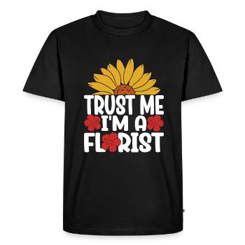 Croyez-moi, je suis fleuriste - T-shirt Premium bio Homme - noir - Devant - Nico (187cm)