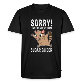 Sorry I Have Plans With My Sugar Glider - Men's Premium Organic T-Shirt - black - Front - Nico (187cm)