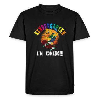 Maternelle I’m Coming Duck Skateboard - T-shirt Premium bio Homme - noir - Devant - Nico (187cm)
