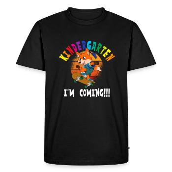 Maternelle I’m Coming Fox Skateboard - T-shirt Premium bio Homme - noir - Devant - Nico (187cm)