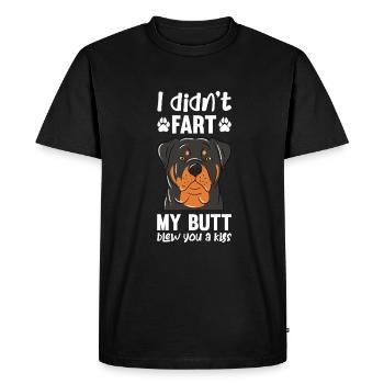 I Didn't Fart My Butt Blew You A Kiss - Men's Premium Organic T-Shirt - black - Front - Nico (187cm)