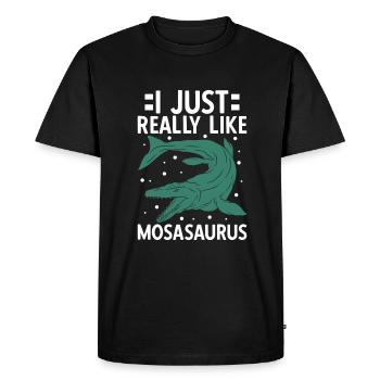 I Just Really Like Mosasaurus - Men's Premium Organic T-Shirt - black - Front - Nico (187cm)