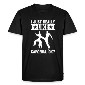 J’aime vraiment la capoeira ok - T-shirt Premium bio Homme - noir - Devant - Nico (187cm)