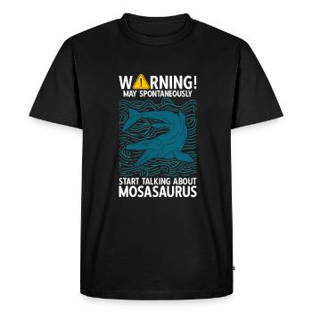 May Spontaneously Start Talking About Mosasaurus - Men's Premium Organic T-Shirt - black - Front - Nico (187cm)
