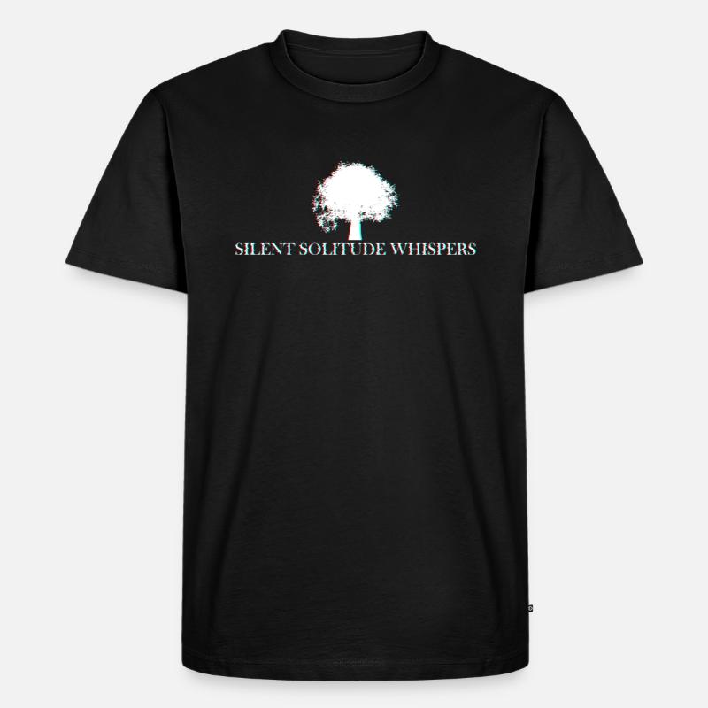 Murmures de solitude silencieuse - T-shirt Premium bio Homme - noir