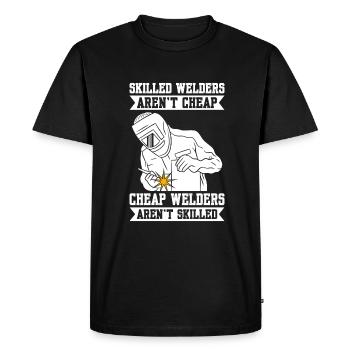 Les soudeurs bon marché ne sont pas qualifiés - T-shirt Premium bio Homme - noir - Devant - Nico (187cm)