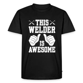 Ce soudeur est génial - T-shirt Premium bio Homme - noir - Devant - Nico (187cm)