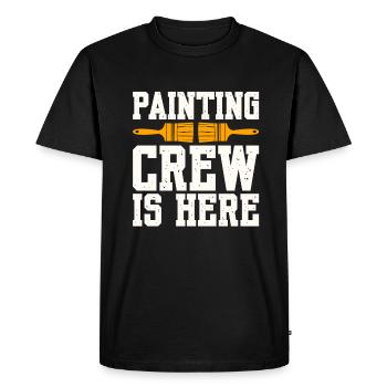 Painting Crew Is Here - Men's Premium Organic T-Shirt - black - Front - Nico (187cm)