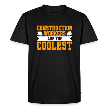 Constuction Workers Are The Coolest - Men's Premium Organic T-Shirt - black - Front - Nico (187cm)