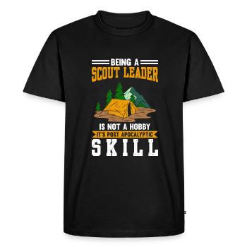 Scout Leader Is Not A Hobby - Men's Premium Organic T-Shirt - black - Front - Nico (187cm)