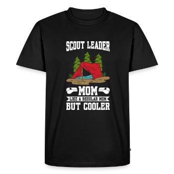 Le père chef scout aime une mère ordinaire mais plus cool - T-shirt Premium bio Homme - noir - Devant - Nico (187cm)