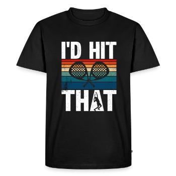 J’avais frappé ce paddle-tennis - T-shirt Premium bio Homme - noir - Devant - Nico (187cm)