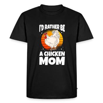 Je préfère être une maman poulet - T-shirt Premium bio Homme - noir - Devant - Nico (187cm)