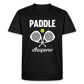 Paddle Whisperer Paddle Tennis - T-shirt Premium bio Homme - noir - Devant - Nico (187cm)