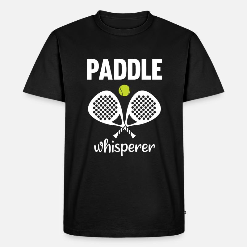 Paddle Whisperer Paddle Tennis - Männer Premium Bio T-Shirt - Schwarz