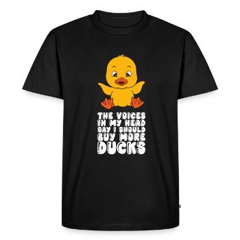 Funny duck Cute ducks - Men's Premium Organic T-Shirt - black - Front - Nico (187cm)