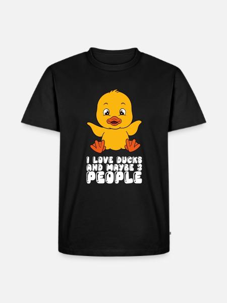 Drôle de canard Canards mignons - T-shirt Premium bio Homme - noir
