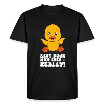 Funny duck Cute ducks - Men's Premium Organic T-Shirt - black - Front - Nico (187cm)