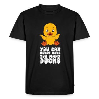 Funny duck Cute ducks - Men's Premium Organic T-Shirt - black - Front - Nico (187cm)