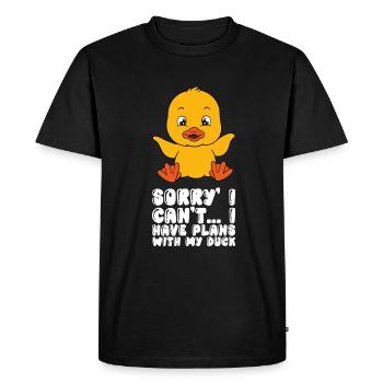 Funny duck Cute ducks - Men's Premium Organic T-Shirt - black - Front - Nico (187cm)